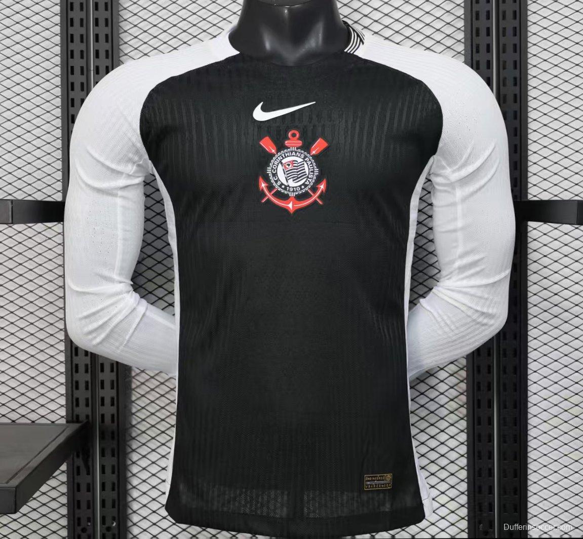 Player Version 25/26 Corinthians Home White Long Sleeve Jersey