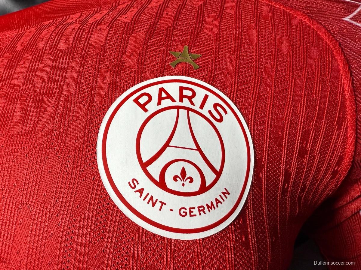 1 Star Player Version 25/26 PSG Red Champion Jersey