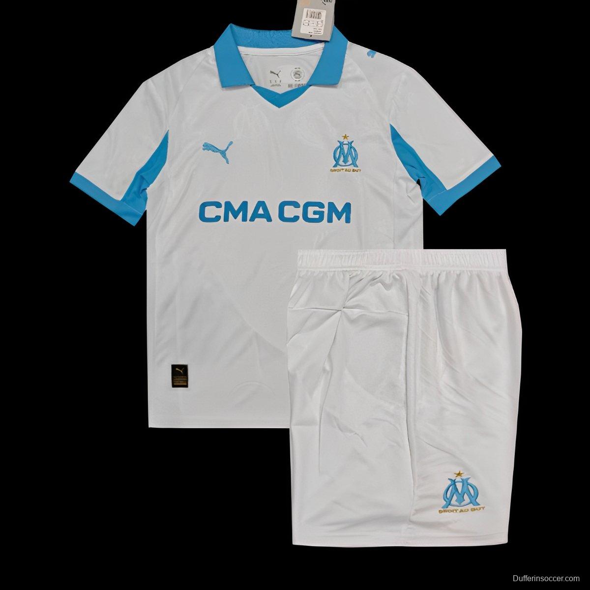 25/26 Kids Olympique Marseille Home Jersey