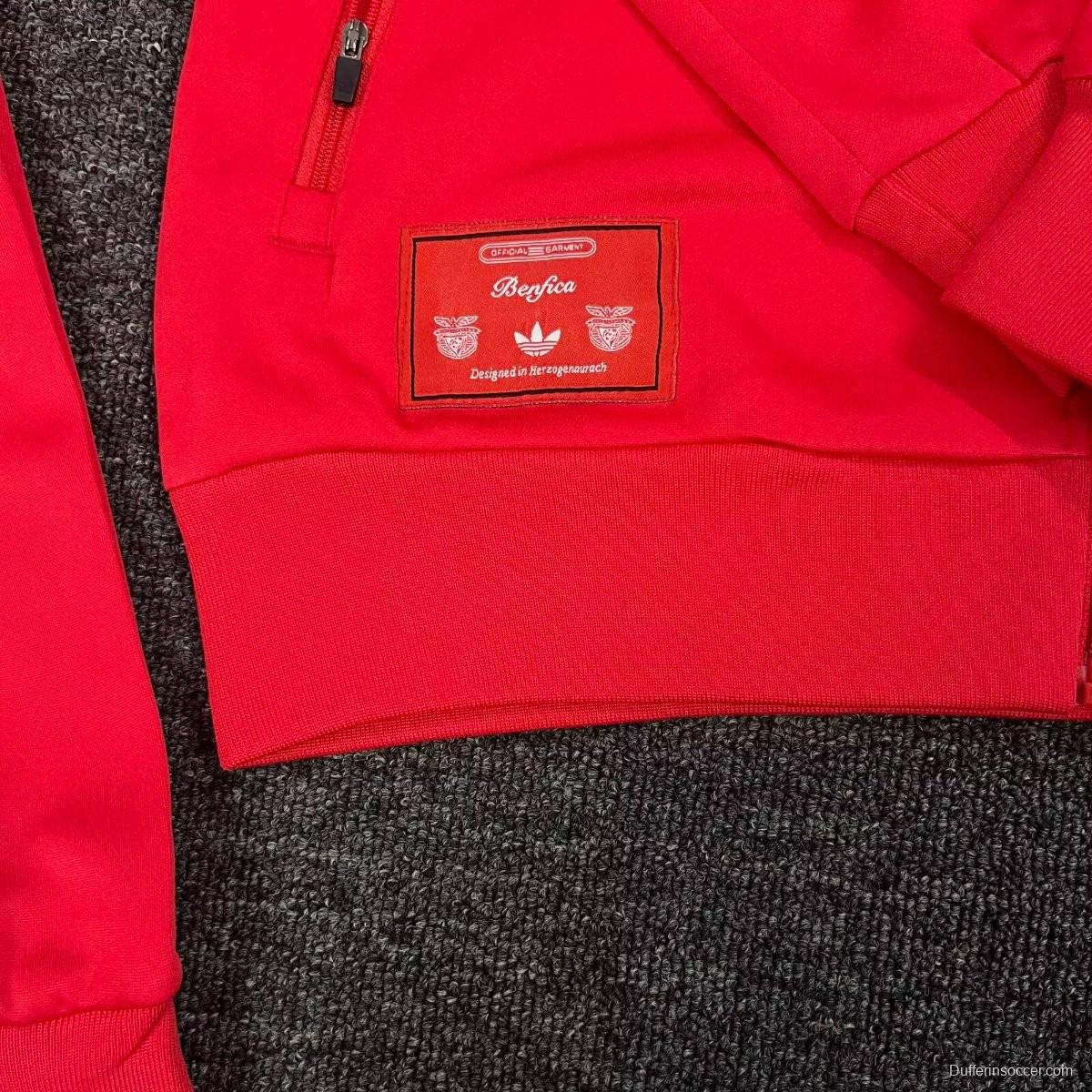 25/26 Benfica Red Full Zipper Tracksuit + Long Pants