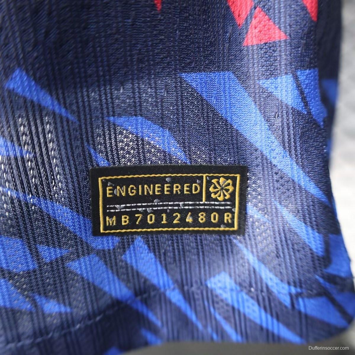 Player Version 25/26 FC Barcelona Navy Blue with Red and Blue Abstract Pattern Jersey