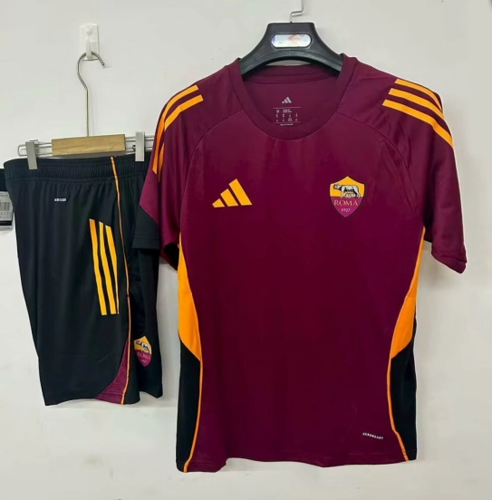 25/26 Roma Pre-Match Jersey Red+ Shorts