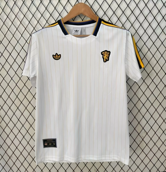 25/26 Manchester United Adidas Original Terrace Icons WHITE Jersey
