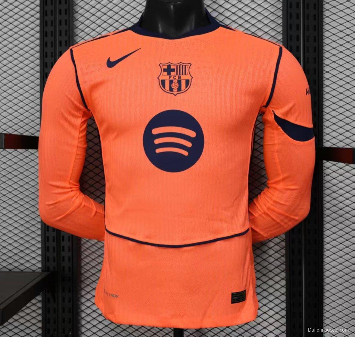 Player Version 25/26 Barcelona Third Long Sleeve Jersey