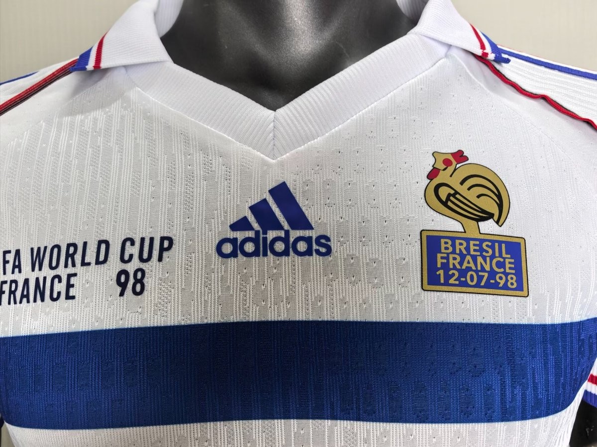 Player Version Retro 1998 France Away White Jersey