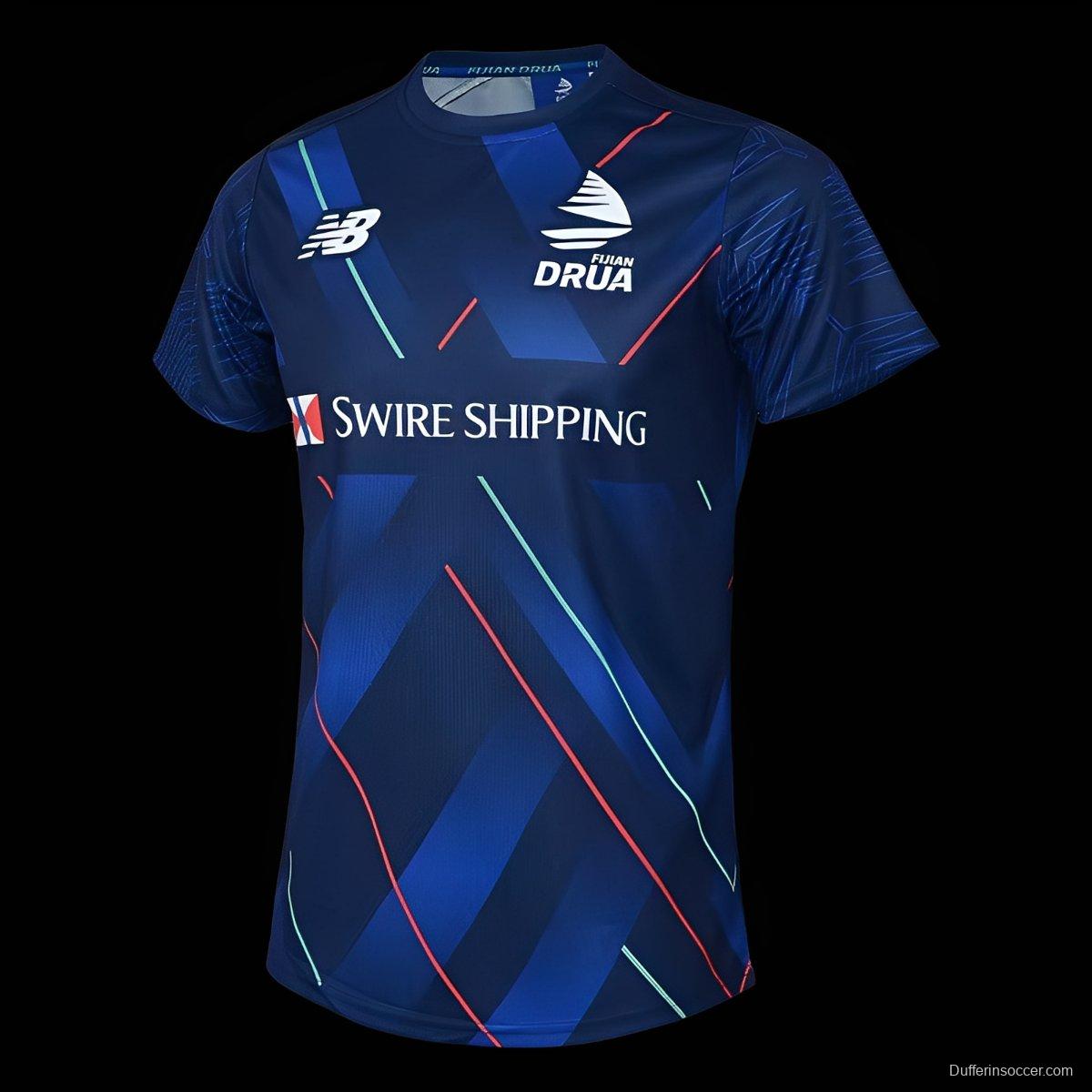 25/26 Fijian Drua Navy with Diagonal Stripes Home Jersey