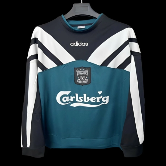 Retro 95/96 Liverpool Green Hoodie