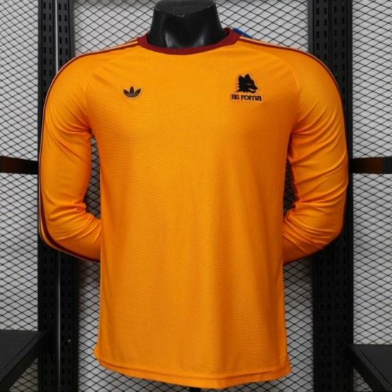 Player Version 2026 AS Roma x Adidas Originals Orange Special Edition Long Sleeve Jersey