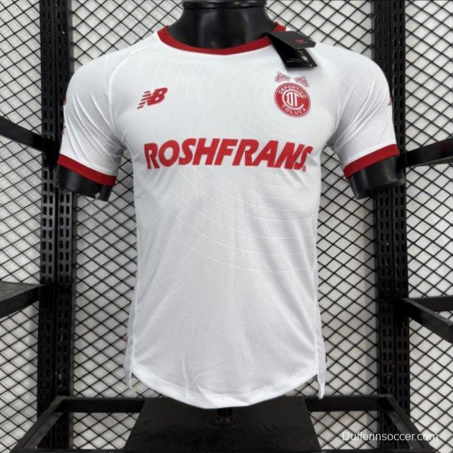 Player Version 26/27 Deportivo Toluca FC New Balance Away White Red Jersey