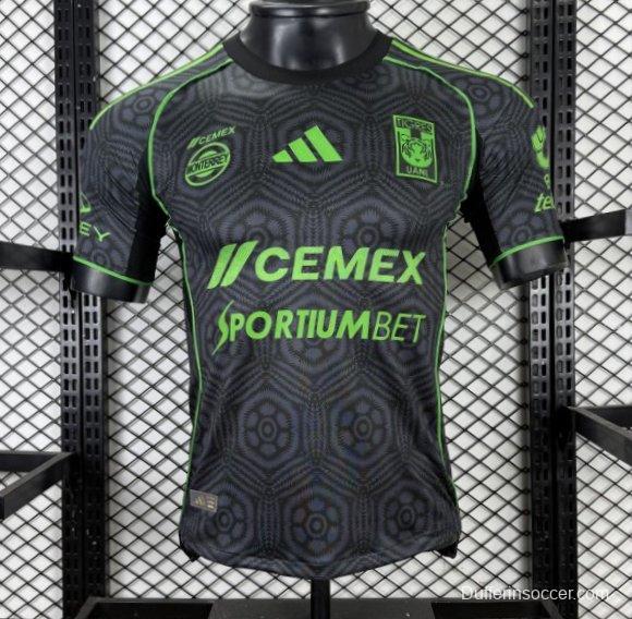 Player Version 25/26 Tigres UANL Adidas Third / Special Edition Black Jersey （SPORTIUMBET Ver.）
