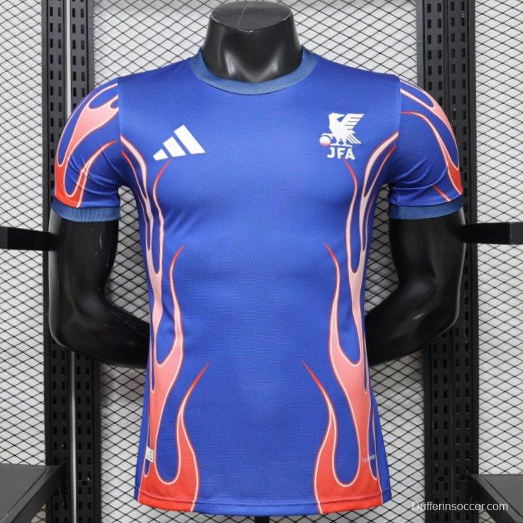 Player Version 2026 Japan Blue with Red Flame Graphic Home Special Edition Jersey