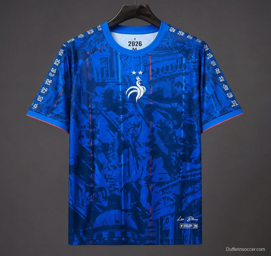 2026 France 'Les Bleus' Heritage Football Blue Jersey