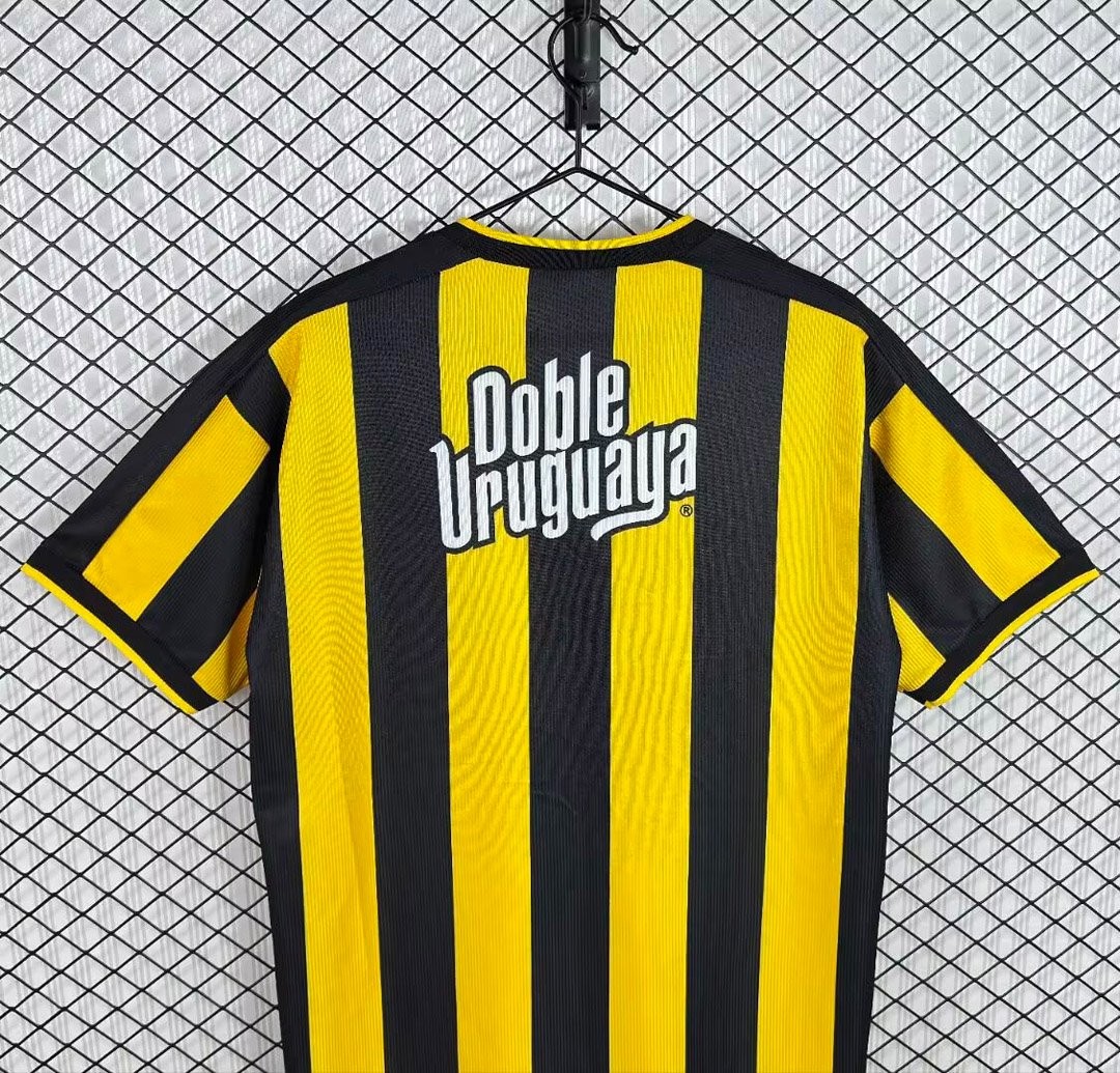 Retro 2002 Penarol Home Yellow Black Stripes Jersey