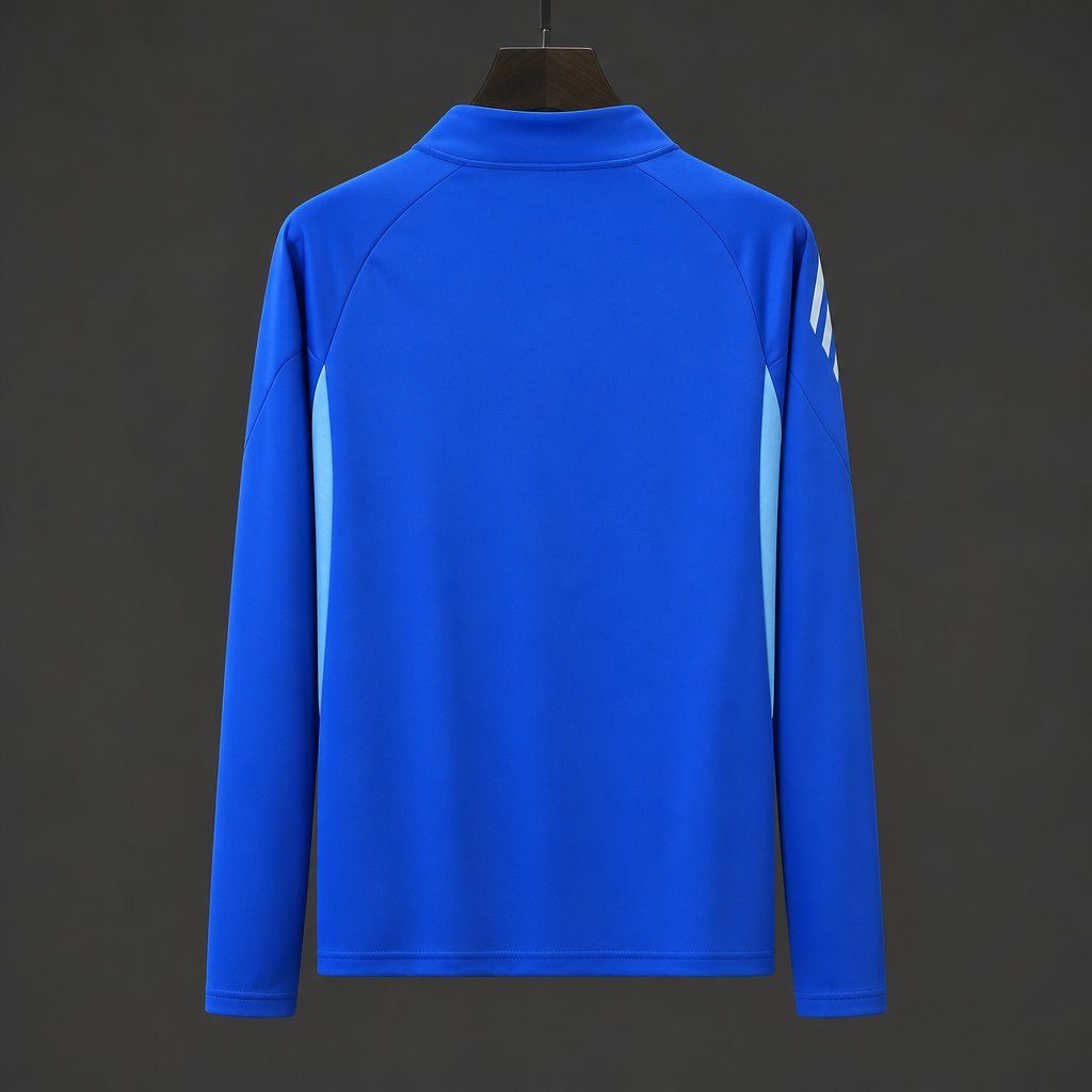 26/27 Real Oviedo Blue  Long Sleeve Half-Zip Jersey
