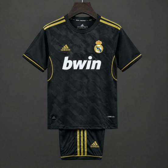 Retro Kids 11/12 Real Madrid Black Away Jersey