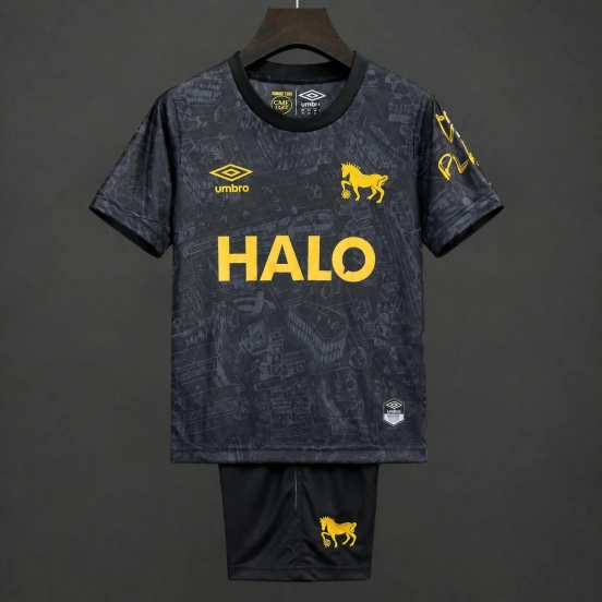 26/27 Kids Ipswich Town Third Black Jersey Kit