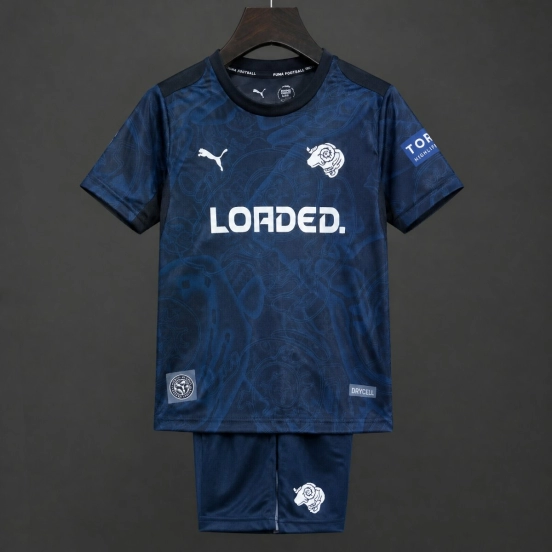 26/27 Kids Derby County Third Navy Jersey Kit