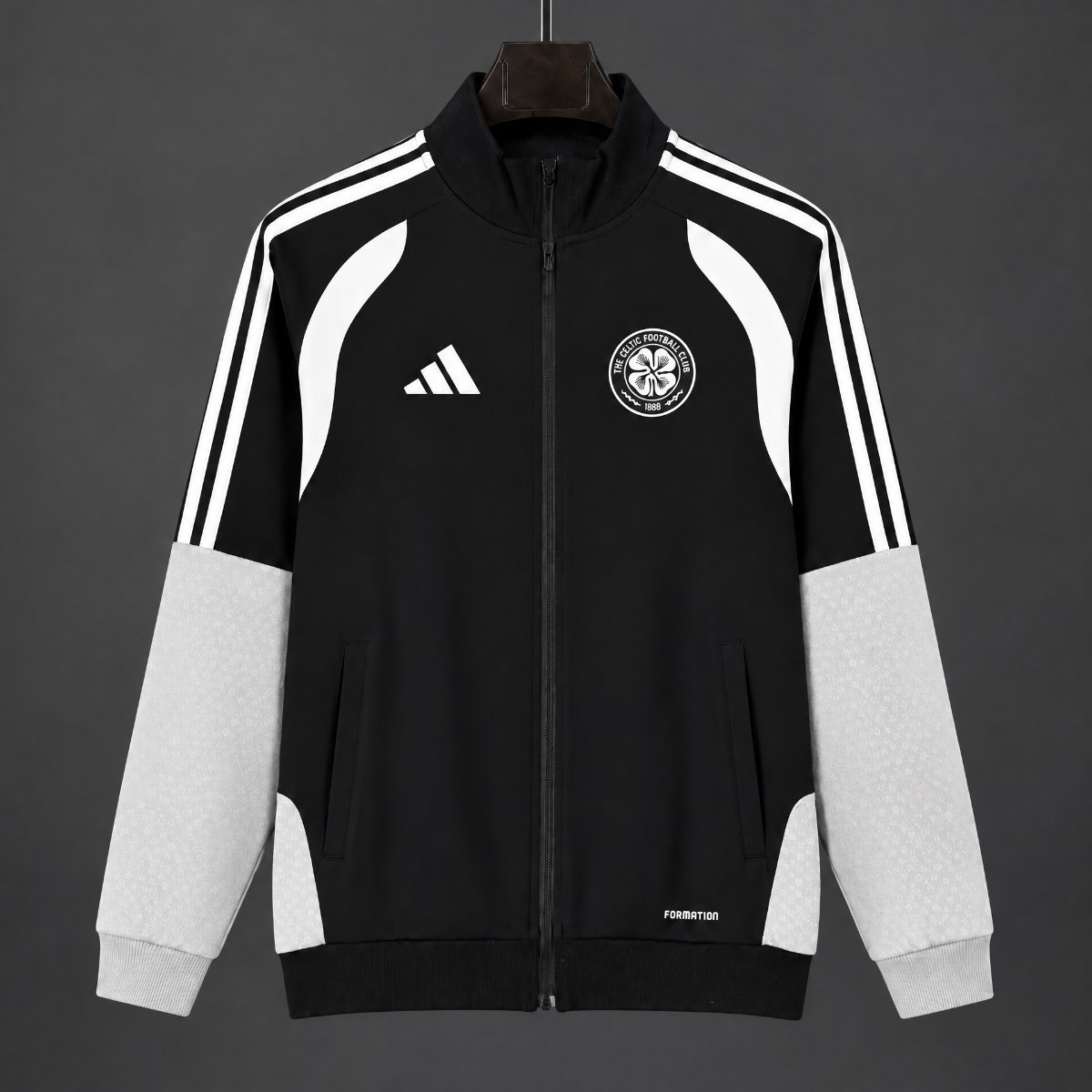 26/27 Celtic Black/White Full Zipper Travel Jacket